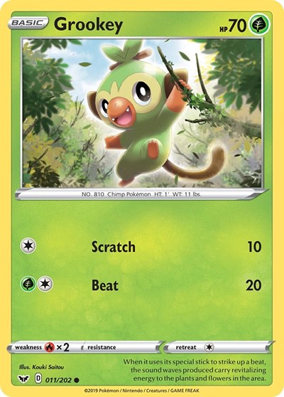 SWSH01: Grookey (011) (Reverse Holofoil)