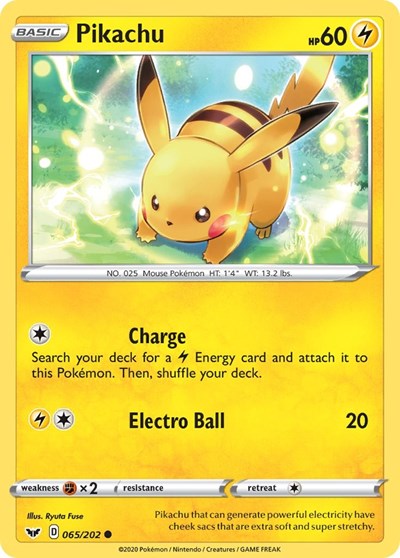SWSH01: Pikachu (Reverse Holofoil)