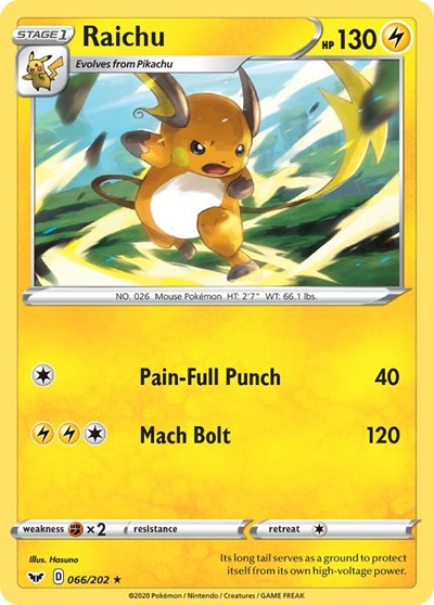 SWSH01: Raichu (Reverse Holofoil)
