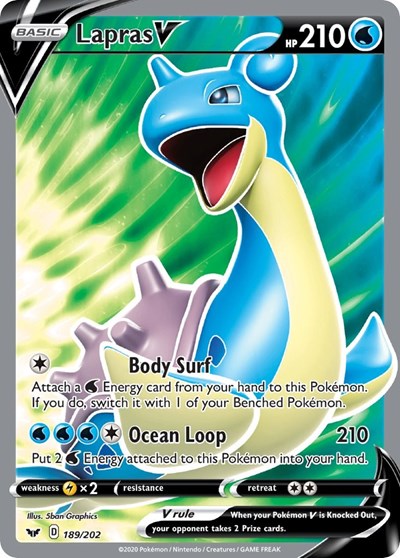 SWSH01: Lapras V (Full Art) (Holofoil)
