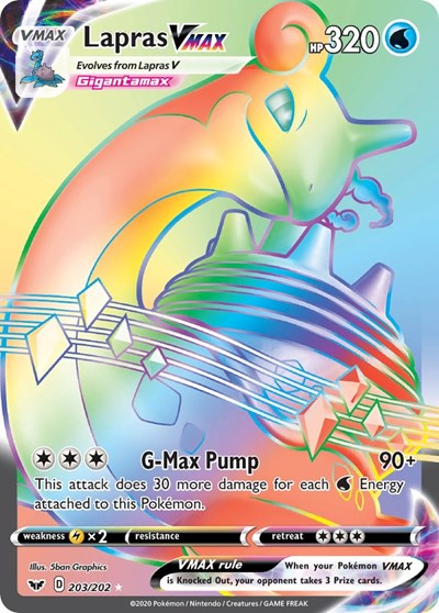 SWSH01: Lapras VMAX (Secret) (Holofoil)