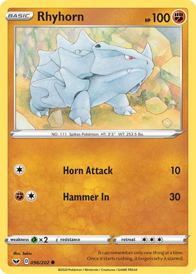 SWSH01: Rhyhorn (096)