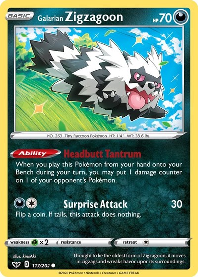 SWSH01: Galarian Zigzagoon