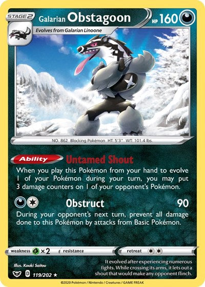 SWSH01: Galarian Obstagoon (Holofoil)