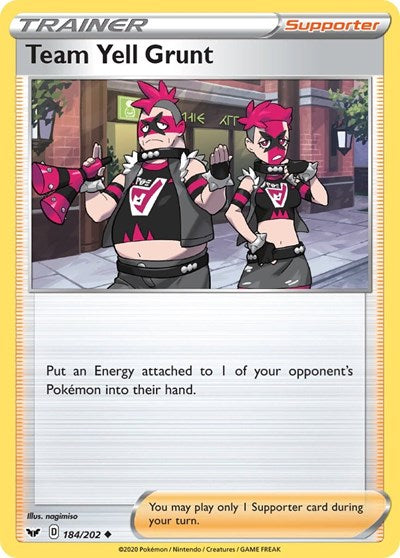 SWSH01: Team Yell Grunt (Reverse Holofoil)