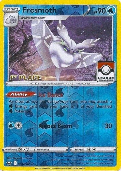 PR: Frosmoth - 064/202 (League Challenge) [1st Place] (Reverse Holofoil)