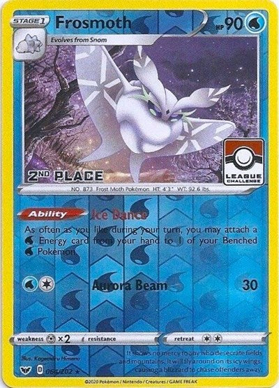 PR: Frosmoth - 064/202 (League Challenge) [2nd Place] (Reverse Holofoil)