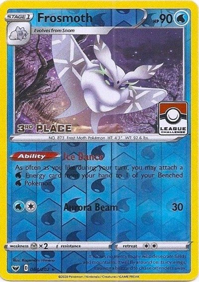 PR: Frosmoth - 064/202 (League Challenge) [3rd Place] (Reverse Holofoil)