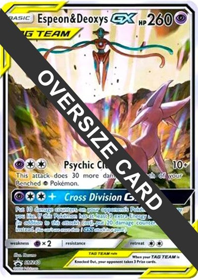 PR: Espeon & Deoxys GX Oversized - SM240 (SM Black Star Promo) (Holofoil)