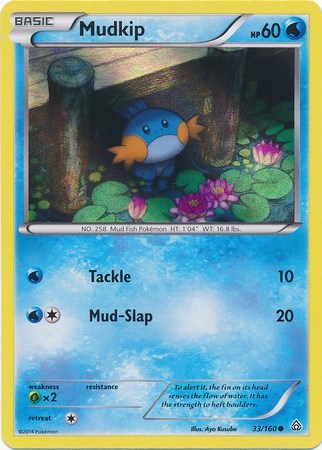 MCAP: Mudkip - 33/160 (Sheen Holo) (Holofoil)