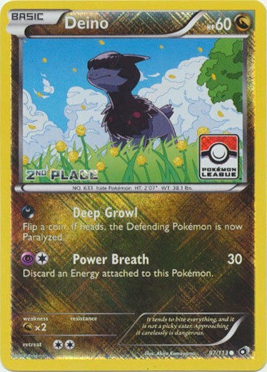 PR: Deino - 97/113 (Pokemon League) [2nd Place] (Reverse Holofoil)