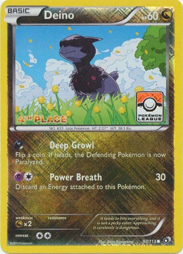 PR: Deino - 97/113 (Pokemon League) [4th Place] (Reverse Holofoil)