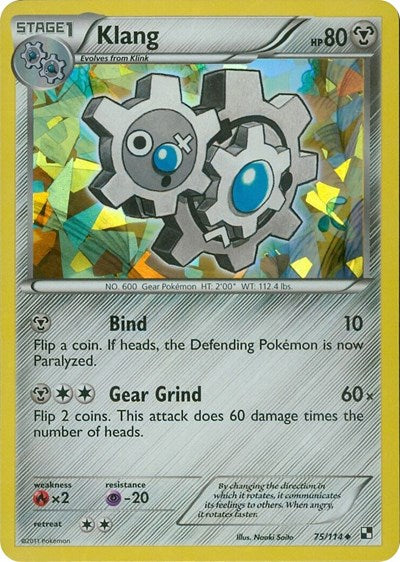 BLE: Klang - 75/114 (Cracked Ice Holo) (Reverse Holofoil)