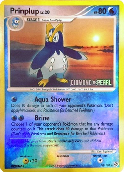 BKP: Prinplup - 58/130 [Diamond & Pearl] (Holofoil)