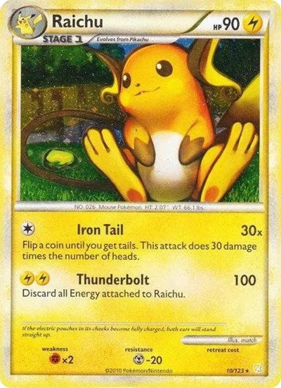 PR: Raichu - 10/123 (Cracked Ice Holo) (Holofoil)