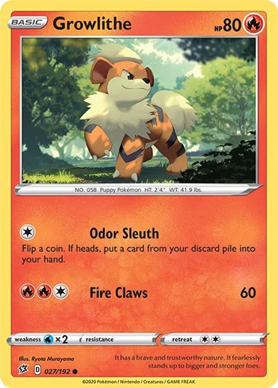 SWSH02: Growlithe (Reverse Holofoil)