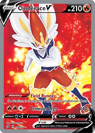 SWSH02: Cinderace V (Full Art) (Holofoil)