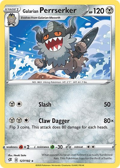 SWSH02: Galarian Perrserker (Reverse Holofoil)
