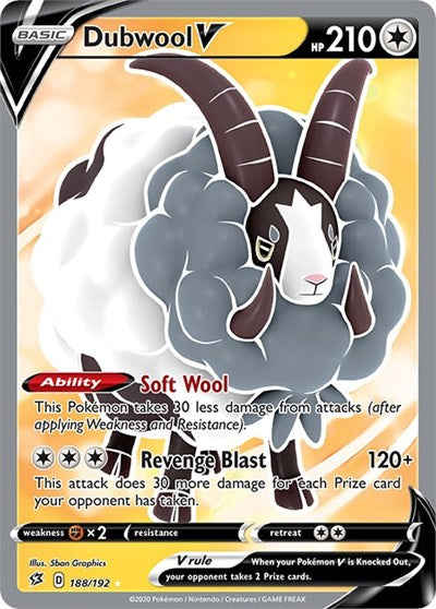 SWSH02: Dubwool V (Full Art) (Holofoil)
