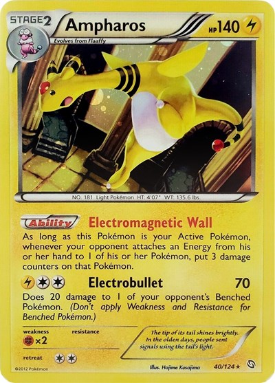 BLE: Ampharos - 40/124 (Cosmos Holo) (Holofoil)