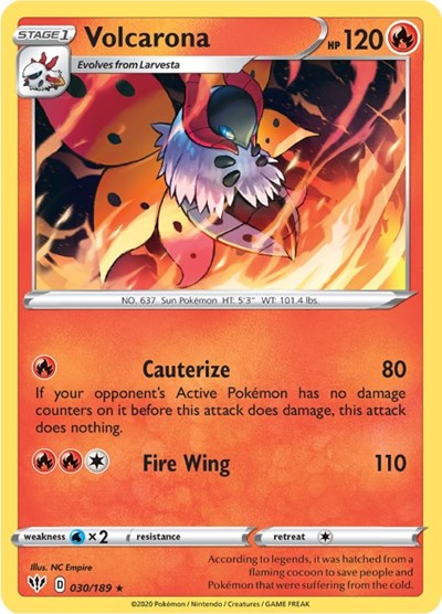 SWSH03: Volcarona (Reverse Holofoil)