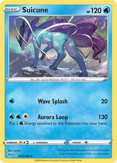 SWSH03: Suicune (Reverse Holofoil)