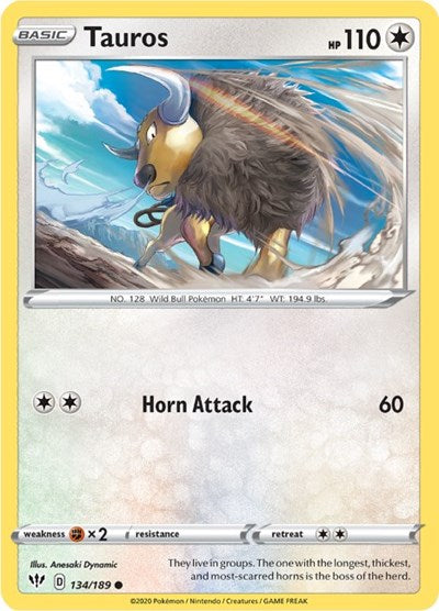 SWSH03: Tauros (Reverse Holofoil)