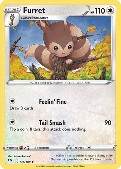 SWSH03: Furret (Reverse Holofoil)