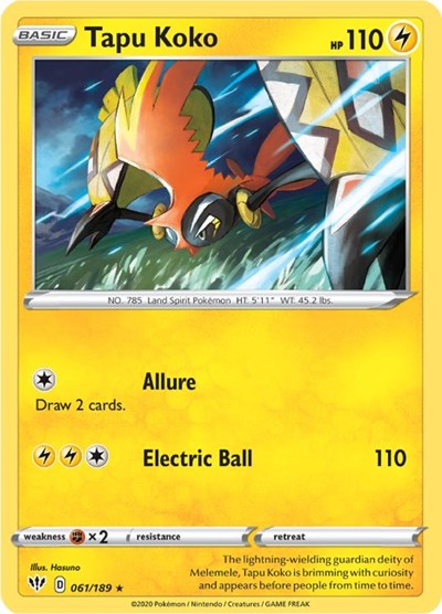 SWSH03: Tapu Koko (Reverse Holofoil)
