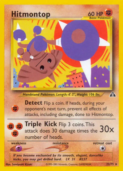 Hitmontop (22) 22/75 Unlimited Neo Discovery