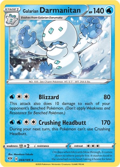 PR: Galarian Darmanitan - 44/189 (Cracked Ice Holo) (Holofoil)