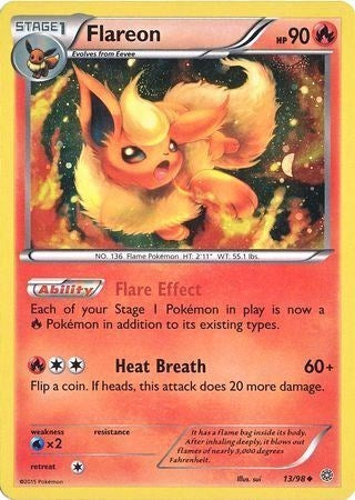 MCAP: Flareon - 13/98 (Cosmos Holo) (Holofoil)
