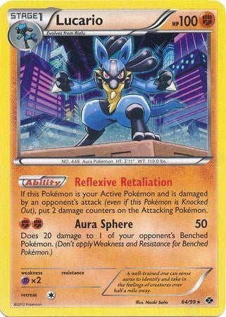 BLE: Lucario - 64/99 (Cosmos Holo) (Holofoil)
