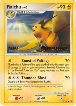 PR: Raichu - 27/99 (Prerelease) [Staff]