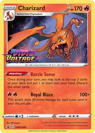 SWSD: Charizard - SWSH066 (Prerelease) (Holofoil)