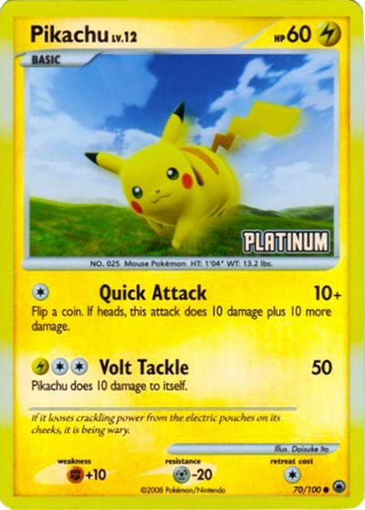 BKP: Pikachu - 70/100 [Platinum] (Reverse Holofoil)