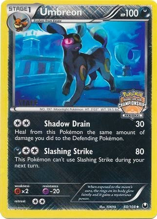 PR: Umbreon - 60/108 (Regional Championships) [Staff] (Reverse Holofoil)