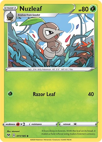 SWSH04: Nuzleaf (Reverse Holofoil)