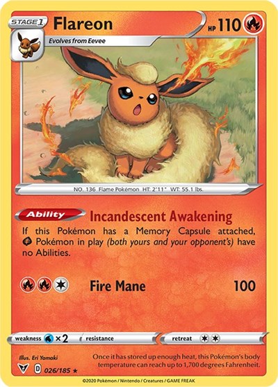 SWSH04: Flareon (Reverse Holofoil)