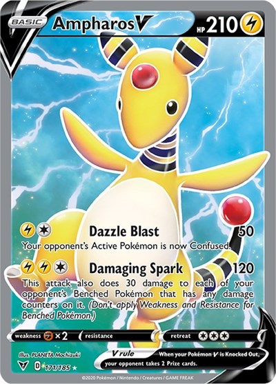 SWSH04: Ampharos V (Full Art) (Holofoil)