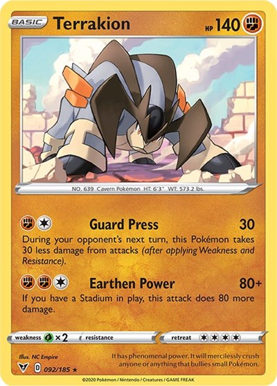 SWSH04: Terrakion (Reverse Holofoil)