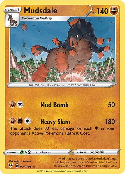 SWSH04: Mudsdale (Reverse Holofoil)