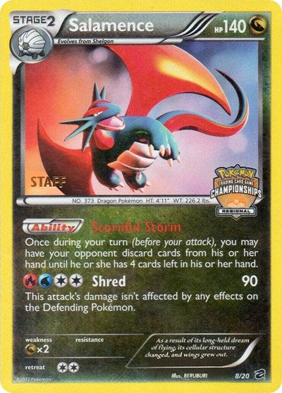 PR: Salamence - 8/20 (Regional Championships) [Staff] (Reverse Holofoil)