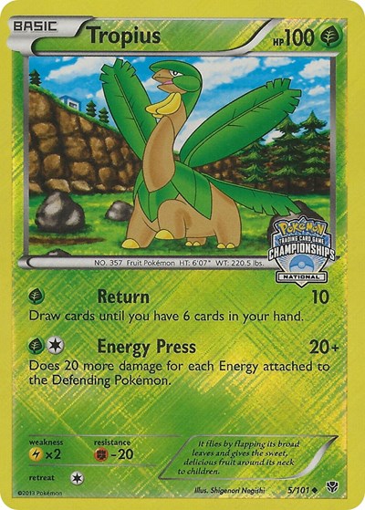 PR: Tropius - 5/101 (National Championships) (Reverse Holofoil)