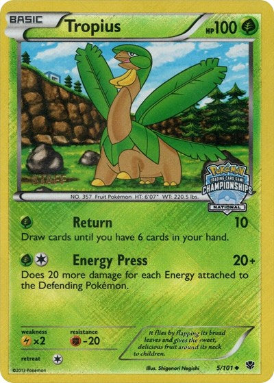 PR: Tropius - 5/101 (National Championships) [Staff] (Reverse Holofoil)