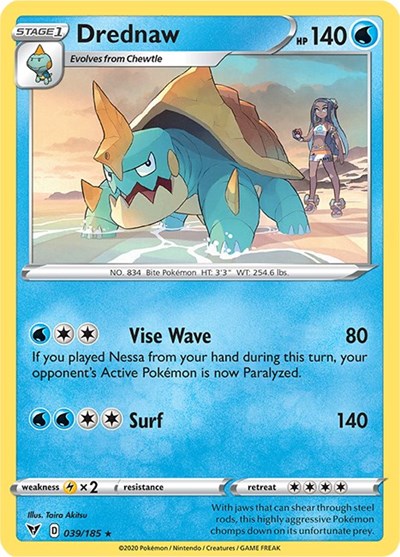 PR: Drednaw - 39/185 (Cracked Ice Holo) (Holofoil)