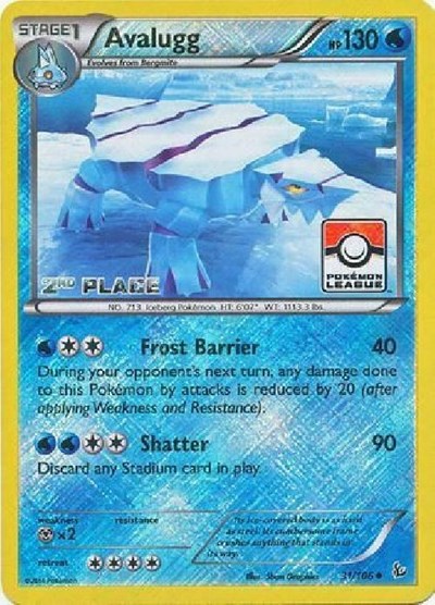 PR: Avalugg - 31/106 (Pokemon League) [2nd Place] (Reverse Holofoil)