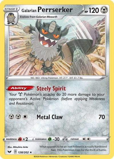 PR: Galarian Perrserker 128/202 (SWSH Base Set)