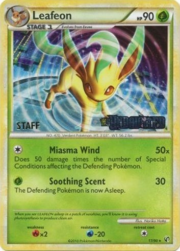 PR: Leafeon - 17/90 (Prerelease) [Staff] (Holofoil)