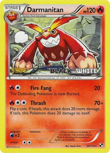 PR: Darmanitan - 25/114 (Prerelease) [Staff] (Holofoil)